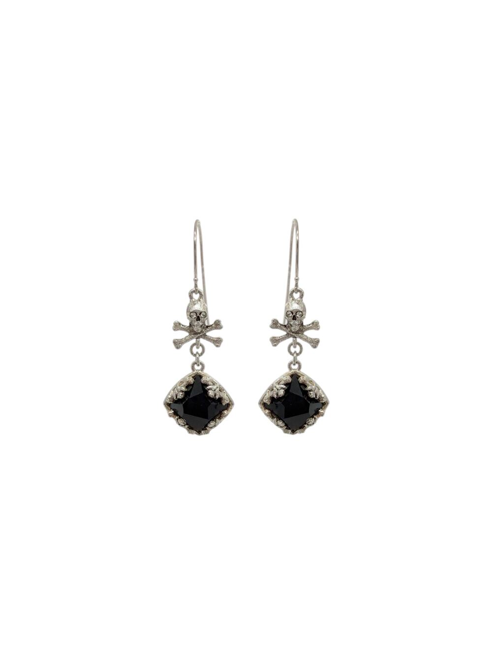 VIRGINS SAINTS & ANGELS VSA Skull Treasure Earrings in Silver